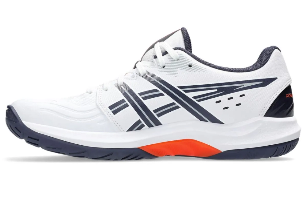 Мужские кроссовки для сквоша/бадминтона Asics Powerbreak FF - white/nova orange