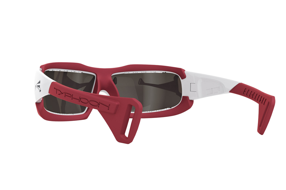 Спортивные очки LiP Typhoon / Gloss White - Red / PC Photochromic / ecLiPse Series ML Red Brown Lens
