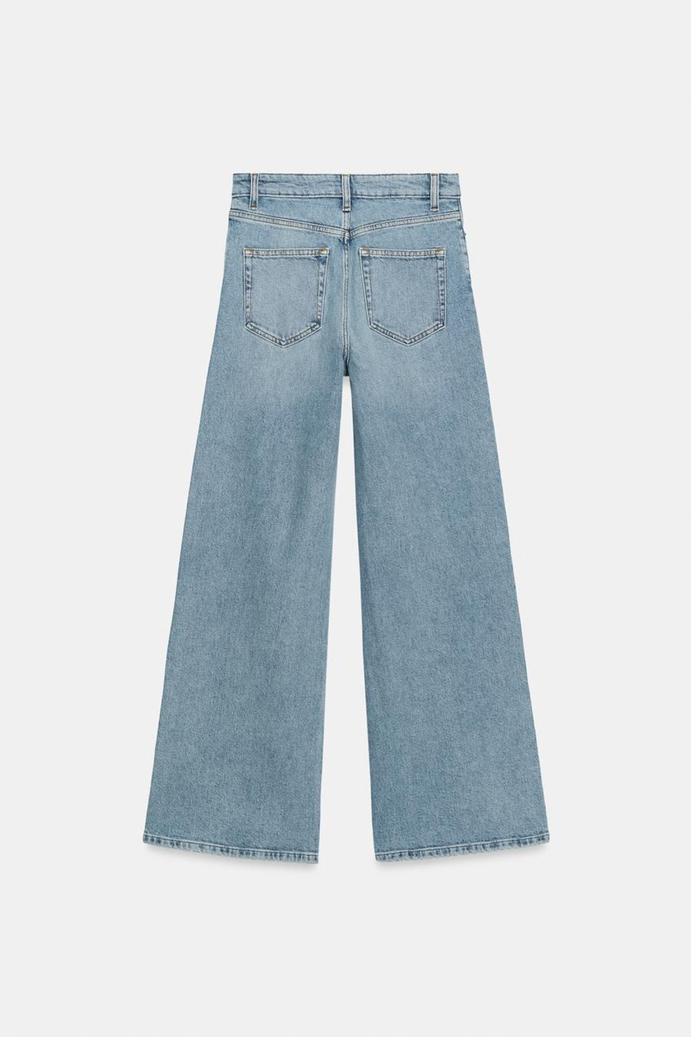 ZARA ДЖИНСЫ WIDE LEG COMFORT С ВЫСОКОЙ ПОСАДКОЙ — ZW COLLECTION, ВЫЦВЕТШИЙ СИНИЙ