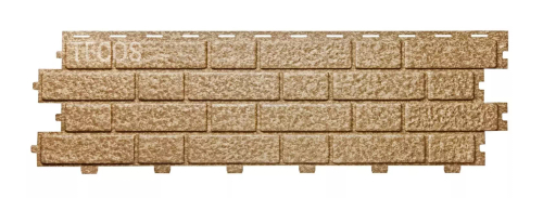 Сайдинг виниловый Tecos Brickwork Кэмел 1140х350 мм