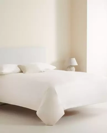 ZARA HOME (500 НИТЕЙ) ПОДОДЕЯЛЬНИК ИЗ САТИНА, БЕЖЕВЫЙ