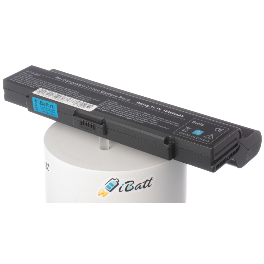 Аккумулятор iBatt 10400mAh, для VGN-S3 VAIO VGN-S3VP VGN-SZ210P VGN-SZ230P VGN-SZ270P VGN-SZ370P PCG-7A1M