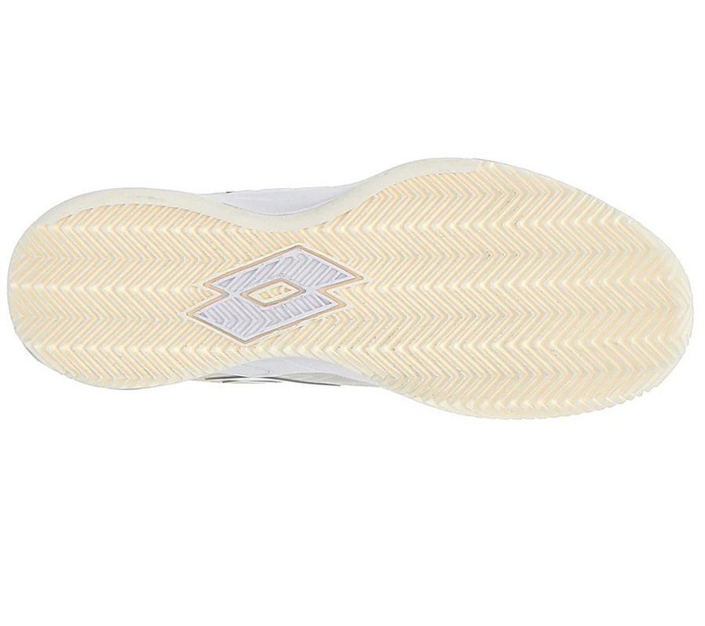 Женские Кроссовки теннисные Lotto Mirage 100 II Clay - all white/warm taupe