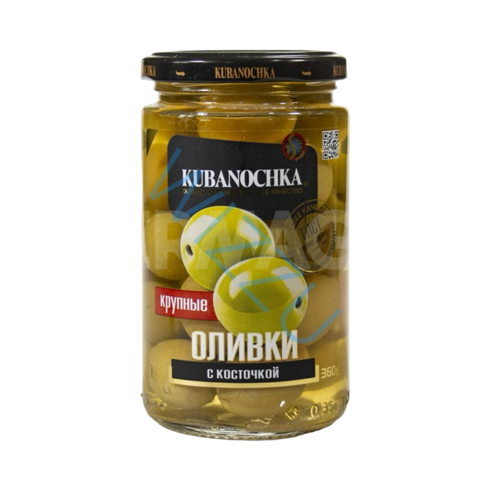 Оливки в заливке без косточки ТМ Кубаночка ст/б 360 гр