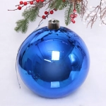 Новогодний шар 30 см «Глянец», синий