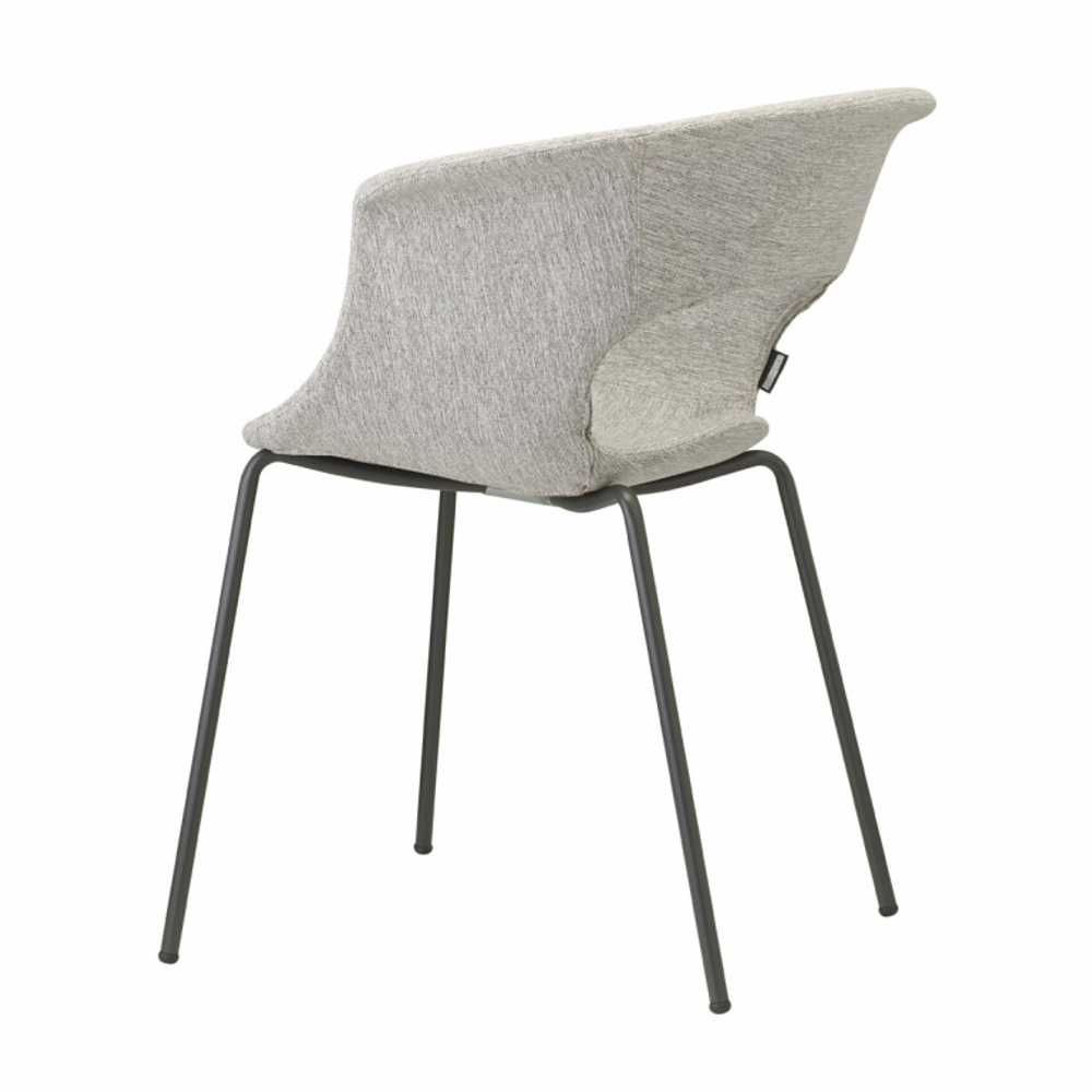 Кресло с обивкой Scab Design Miss B Pop coated steel frame, антрацит, светло-серый