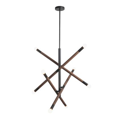 Светильник подвесной ST-Luce Черный, Коричневый 8*40W CORK sl6226.403.08