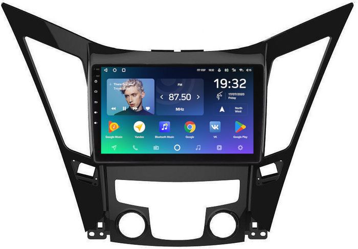 Магнитола для Hyundai Sonata 6 YF 2010-2013 (штатный усилитель) - Teyes CC2 PLUS монитор 9" QLED, Android 10, Быстрая, SIM-слот