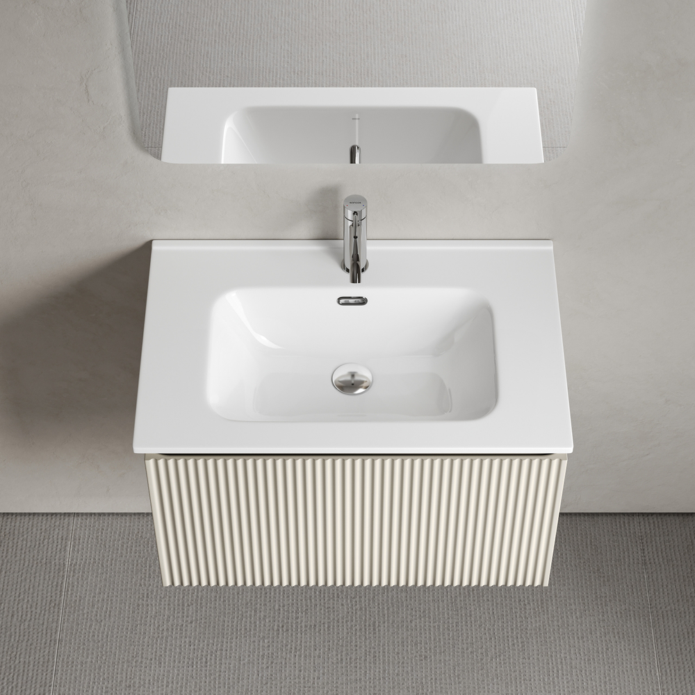 Тумба подвесная Sancos Snob R 1.0 с одним ящиком 690х445х406, Beige Soft, SNR1.070CE, арт. SNR1.070CE