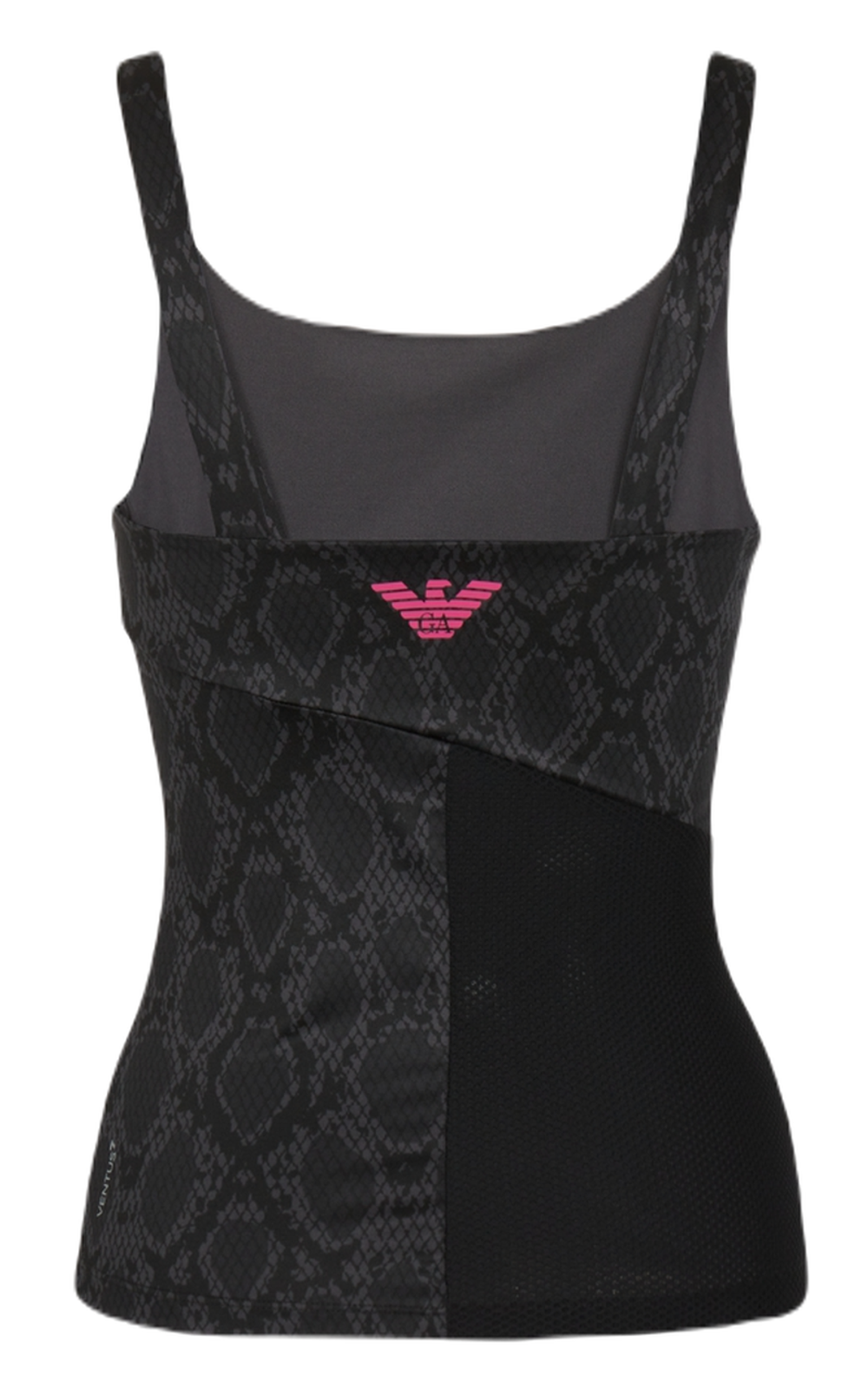 Женский топ теннисный EA7 Woman Jersey Sport Top - черный