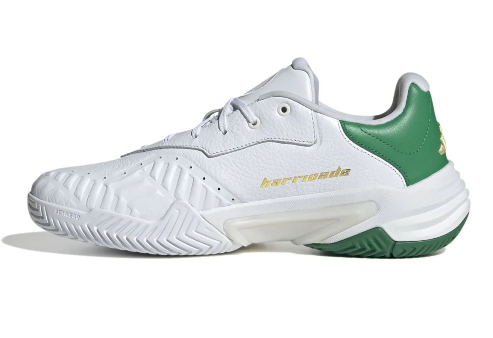 Теннисные кроссовки Adidas Barricade 13 M Leather - white/cloud white/cloud white