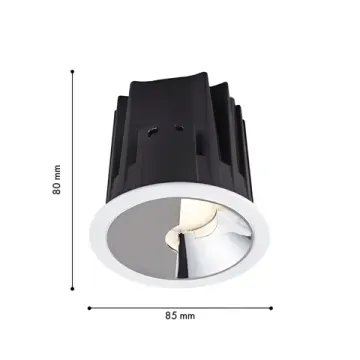 Врезной потолочный светильник 10W 3000K 4427-1C белый/черный Halv Favourite