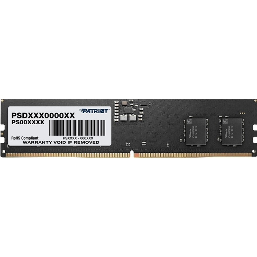 Оперативная память DIMM DDR5 8Gb, 5600Mhz, Patriot Signature Line (PSD58G560081)