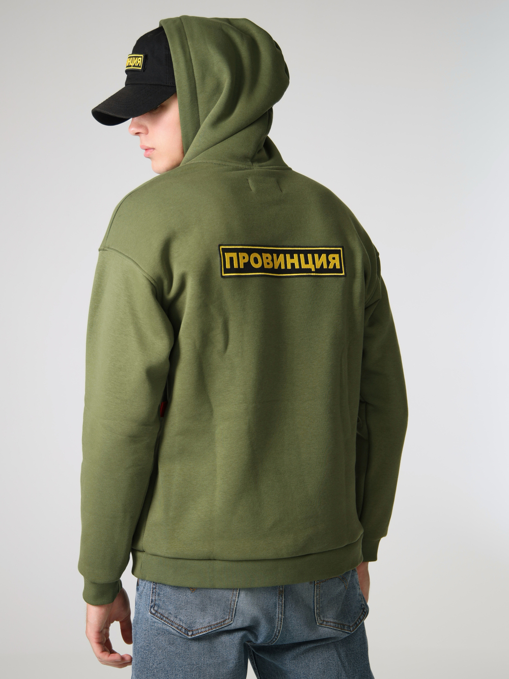 Купить худи мужское провинция хаки зеленое