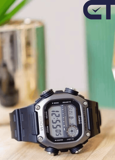 Casio DW-291H-1A — мужские спортивные часы с водонепроницаемостью 20 Бар