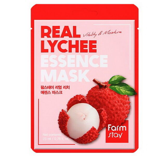 Тканевая маска для лица с экстрактом личи FarmStay Real Lychee Essence Mask, 1шт х 23мл
