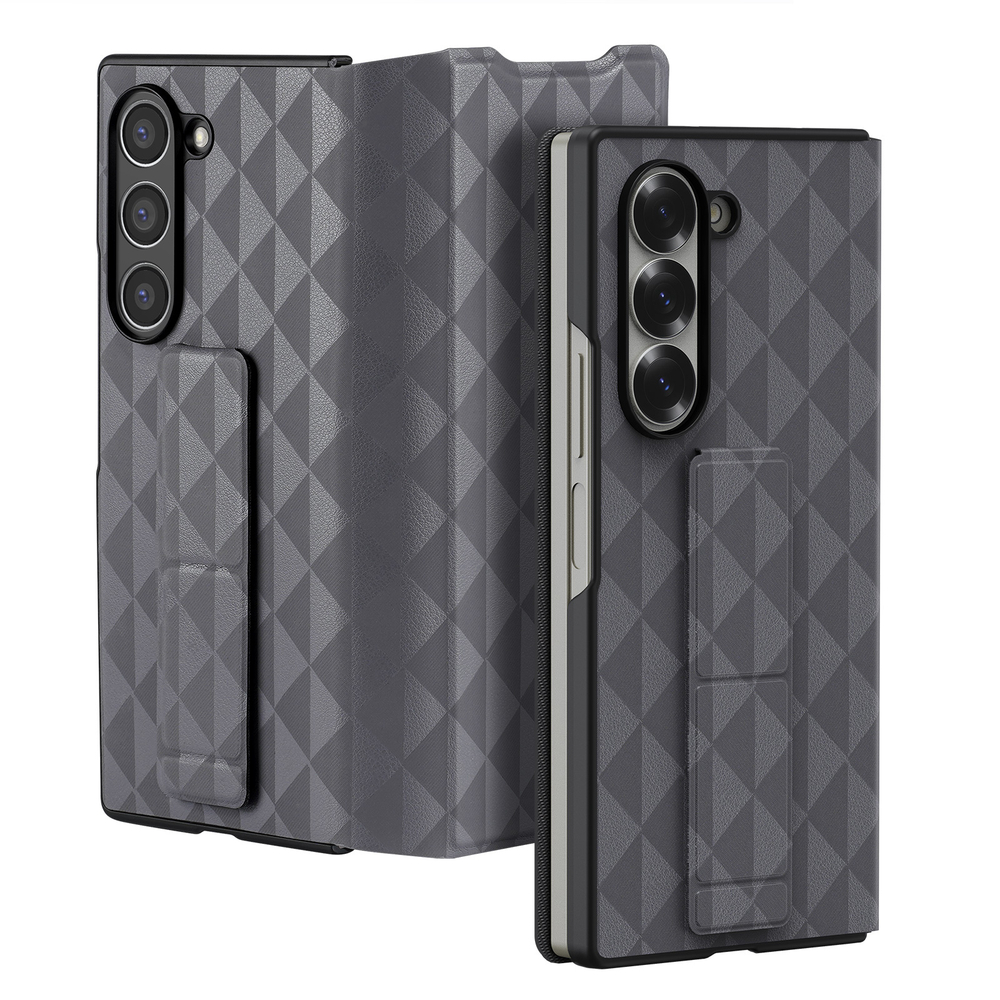 Складной чехол от Dux Ducis серого цвета с встроенной подставкой для смартфона Samsung Galaxy Z Fold 6, серия Fitt Series Case