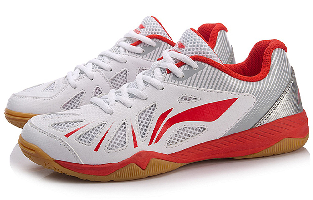 Li Ning Cushioning Support Balance Low top Training Shoes Women"s White Red