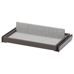 IKEA KOMPLEMENT  (ИКЕА КОМПЛЕМЕНТ)  -  Выдвижной лоток с вкладышем для обуви - тёмно-серый/светло-серый 50x35 см