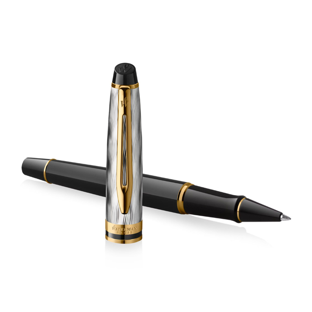 Ручка-роллер Waterman Reflections of Paris Expert DeLuxe Black GT Fblack в подарочной коробке