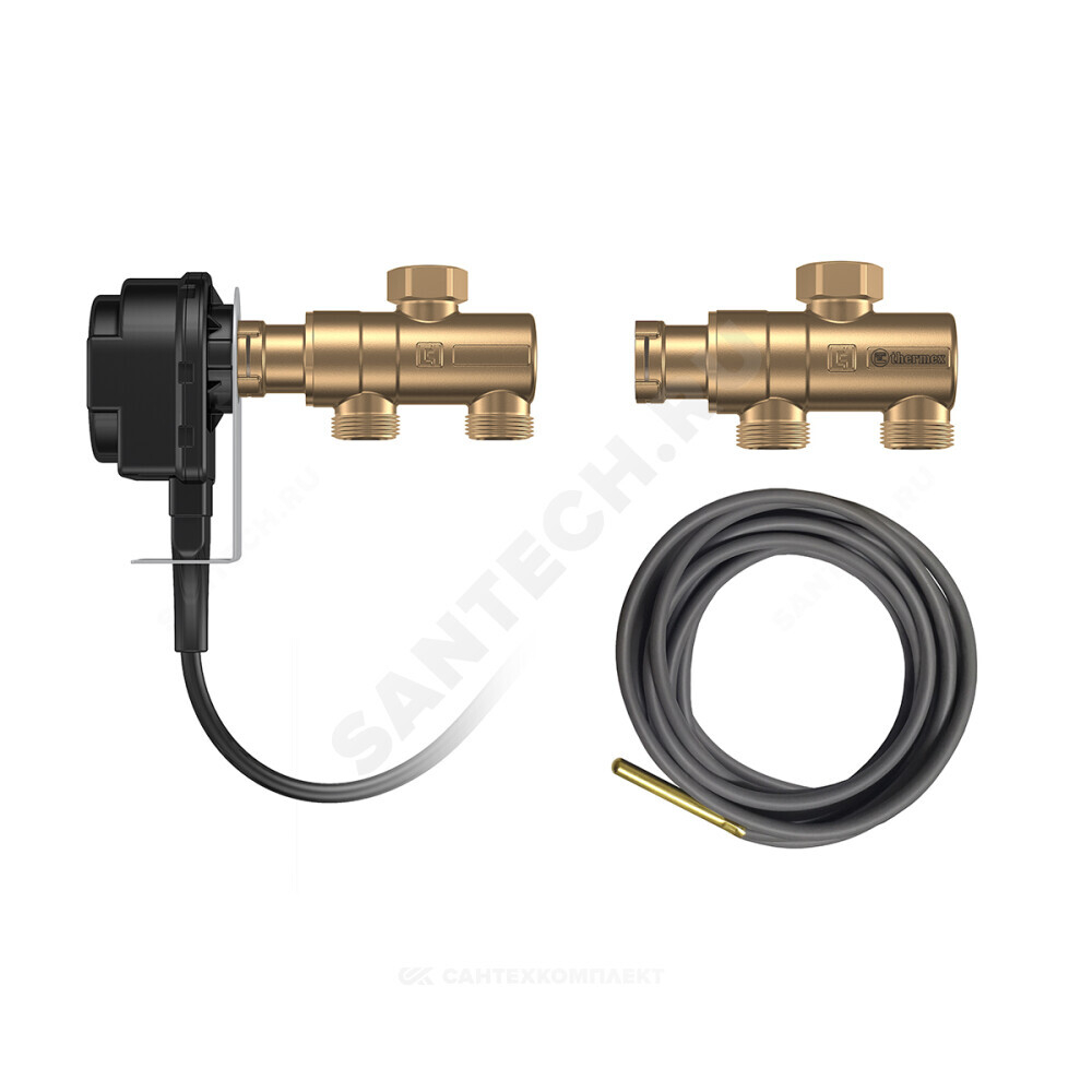 Комплект трехходового клапана dLine S 3/4" с электроприводом для соединения котла с бойлером THERMEX ЭдЭБ02785