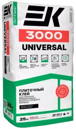 Плиточный клей для плитки и керамогранита малого и среднего формата ЕК 3000 UNIVERSAL