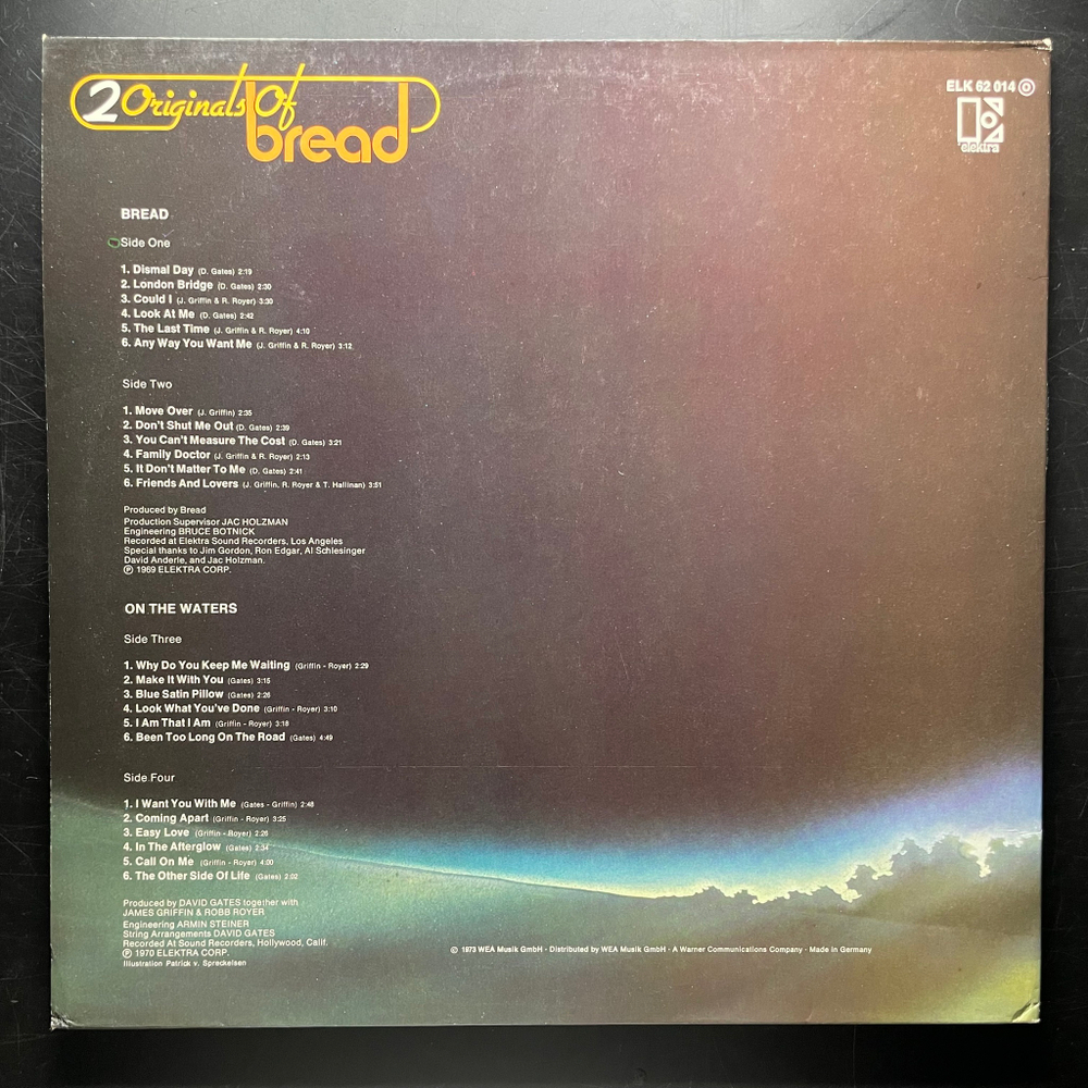 Bread ‎– 2 Originals Of Bread 2LP (Германия 1973г.)