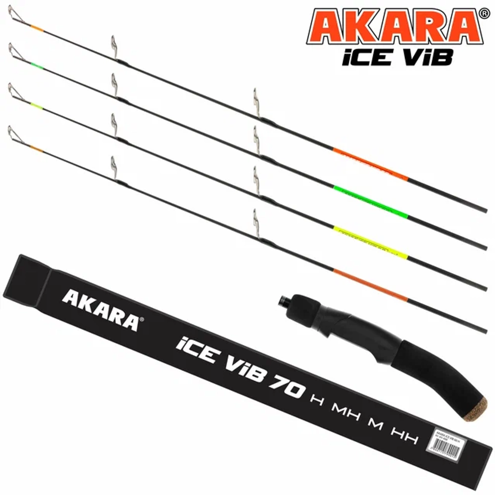 Зимняя удочка Akara Ice Vib 70, 4 хлыста (M,MH,H,HH)