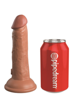 Кофейный фаллоимитатор 6  Silicone Dual Density Cock - 17 см.