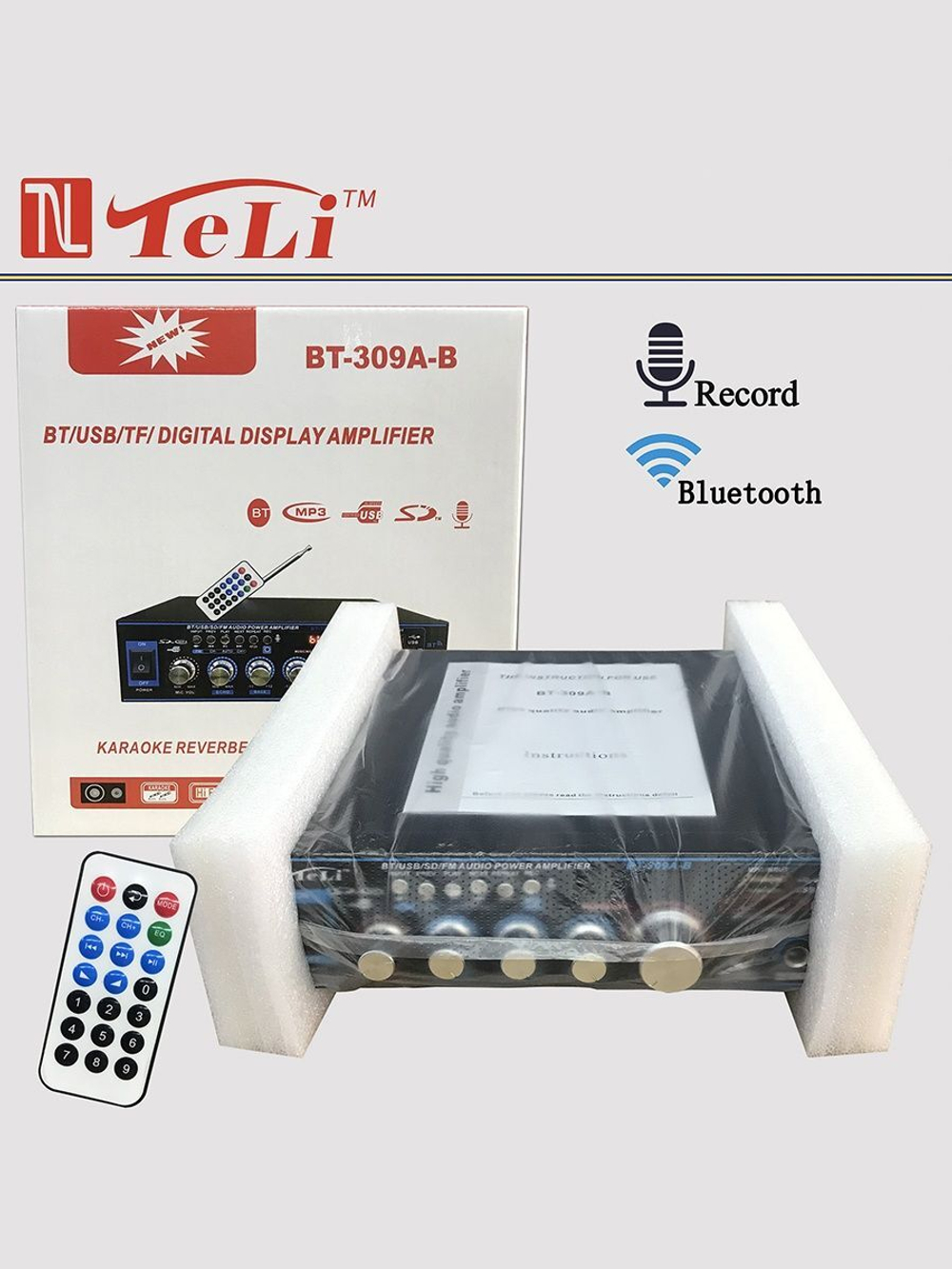 Bluetooth аудио усилитель Teli BT-309A-B
