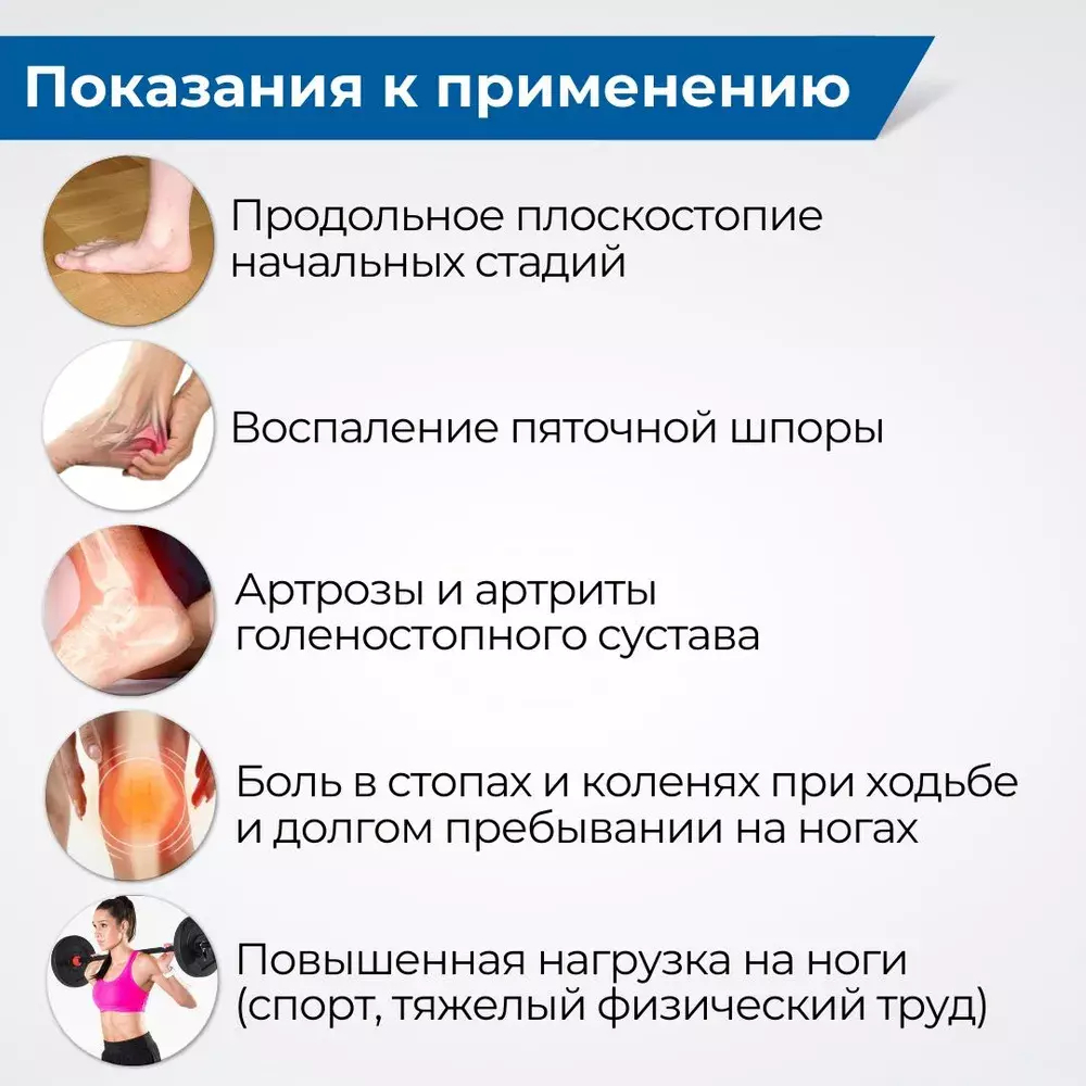Гелевые подпяточники при шпоре и продольном плоскостопии
