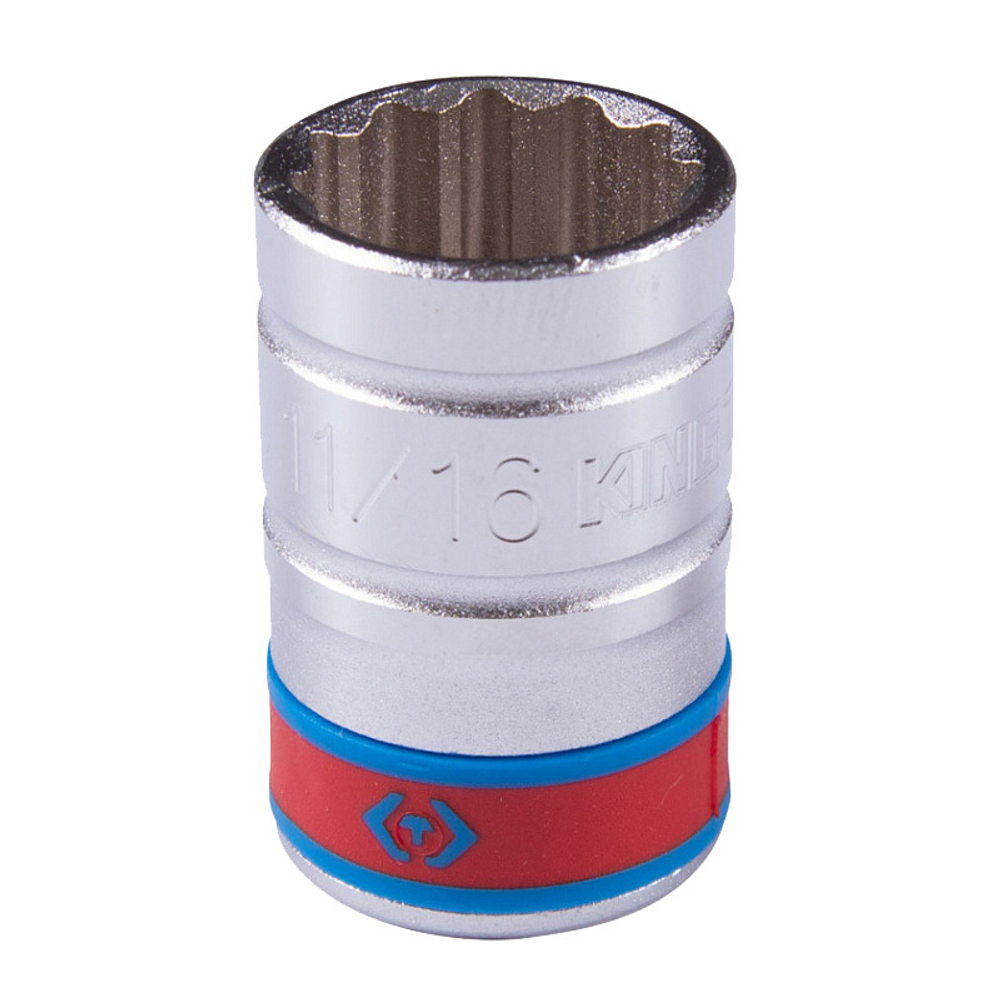 KING TONY (433022S) Головка торцевая стандартная двенадцатигранная 1/2", дюймовая 11/16"