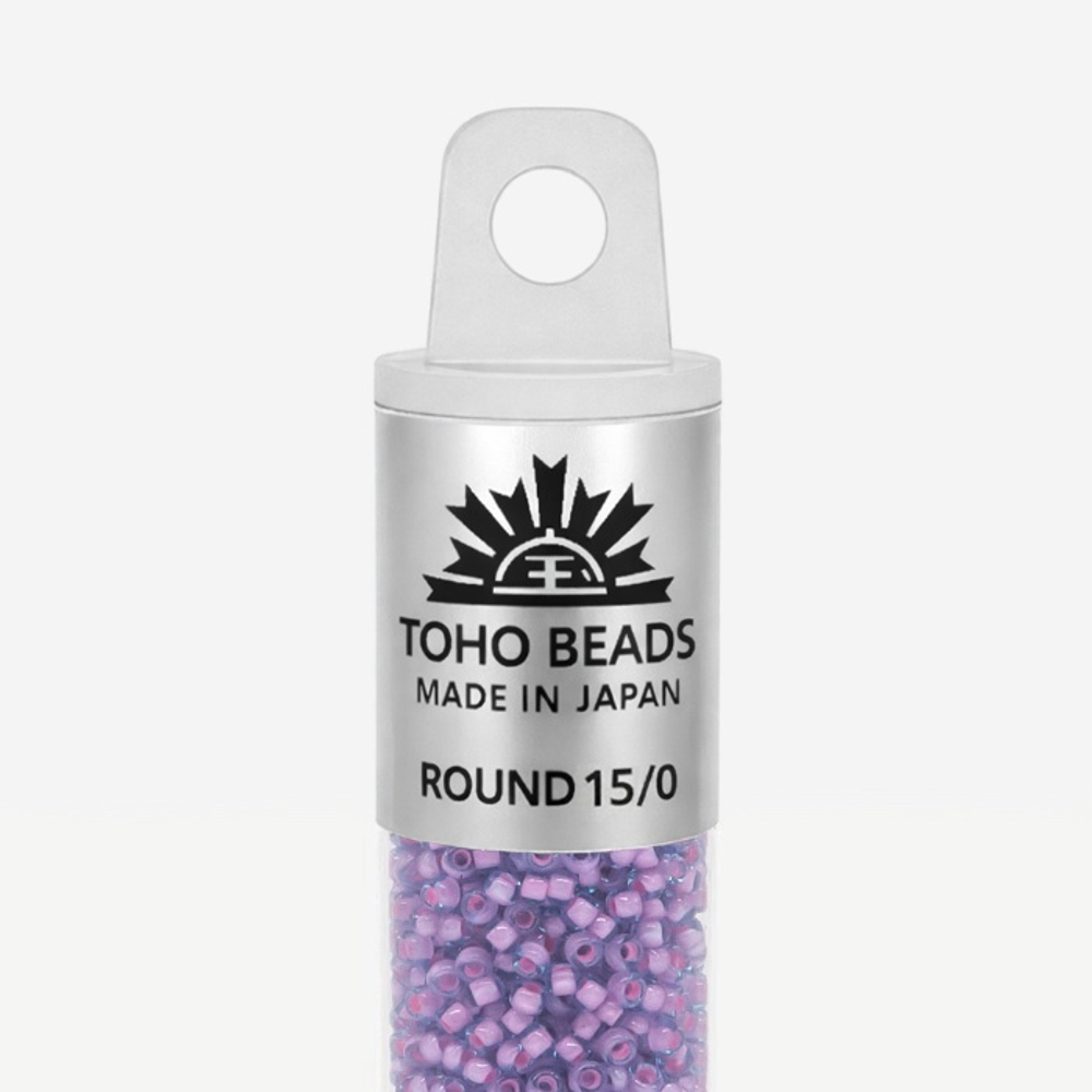 Японский бисер TOHO Round 15/0 (№937), окрашенный изнутри прозрачный