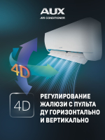 Настенная сплит-система AUX ASW-H24A4/JD-R1 + AS-H24A4/JD-R1, белый