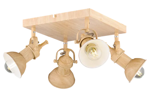 Светильник Sfera Sveta 86007/4C WOOD, 4×40 Вт, древесный