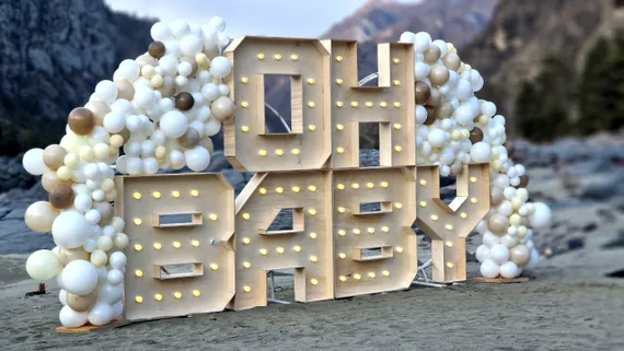 Гендер пати с Фотозоной OH BABY 50 выстрелов в цвет пола Вашего ребенка