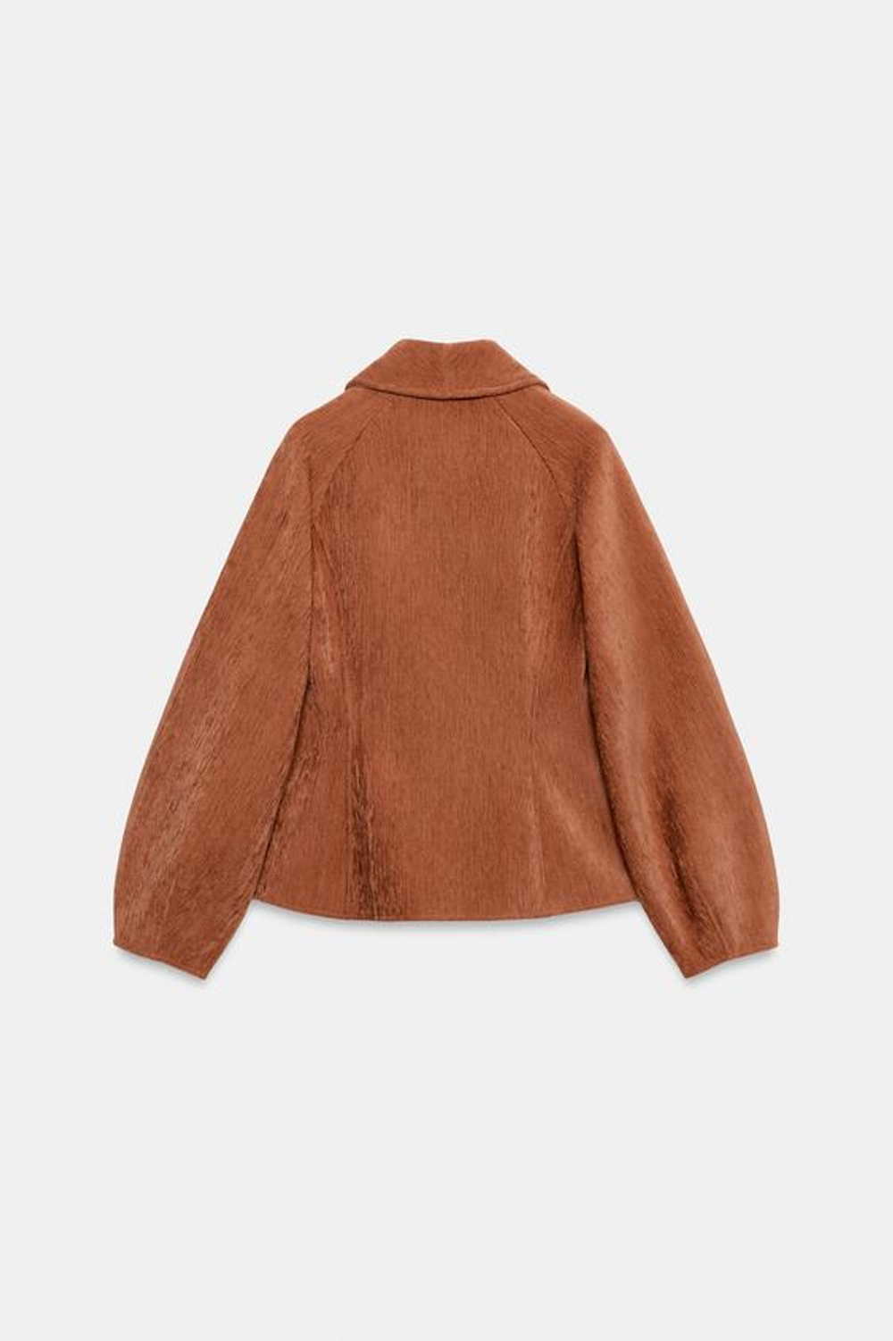 ZARA ПРИТАЛЕННАЯ КУРТКА С ЗАПАХОМ, ЦВЕТ ЖЖЕНОГО АПЕЛЬСИНА