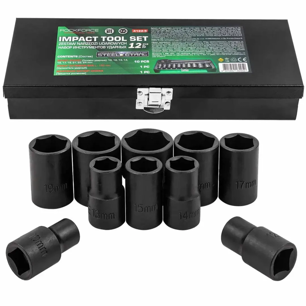 Набор инструментов ударных 12пр. 1/2''(6гр.) RockFORCE RF-4122-5
