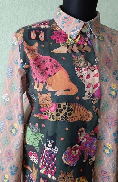 СТИЛЬНЫЕ КОТЫ, 100% хлопок Handmade Fabrics 5