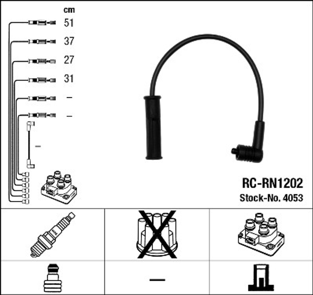 NGK - 4053-NGK - Ignition Cable Kit