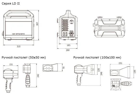 Портативный лазерный маркиратор Sunine LD20i-II (без аккумулятора)