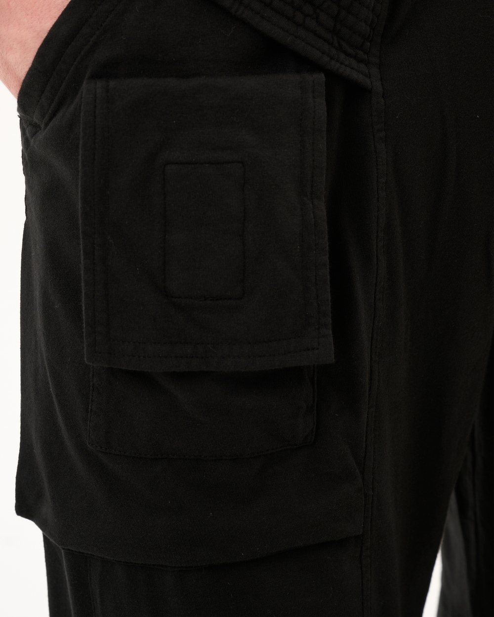 RICK OWENS DRKSHDW БРЮКИ ЧЕРНЫЕ LIDO CREATCH CARGO WIDE DRAWSTRING