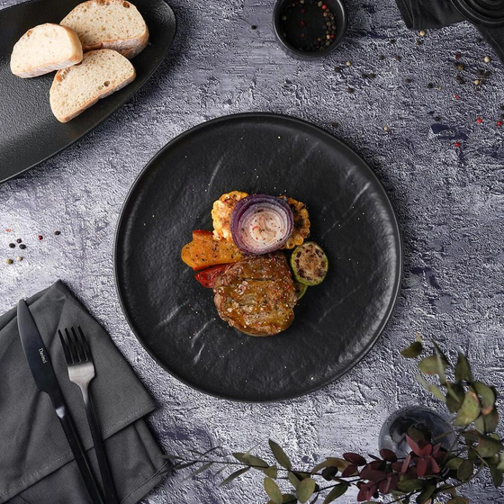 Тарелка с бортом d 27 см h3 см Black Raw Stellar P.L. Proff Cuisine [3]