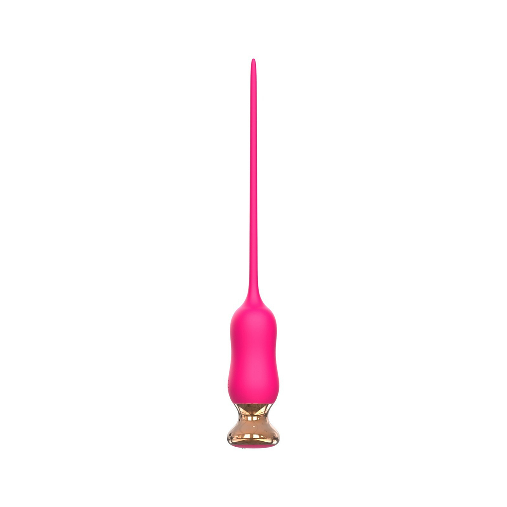 Розовый тонкий стимулятор Nipple Vibrator - 23 см. (Цвет: розовый)