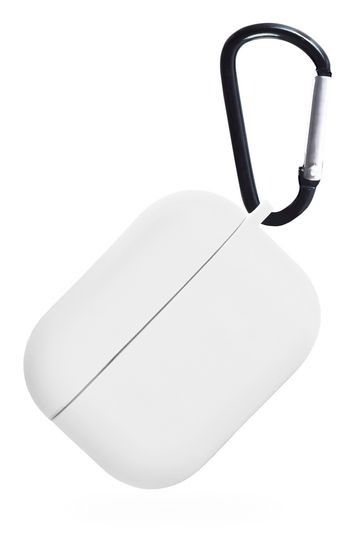 Чехол силиконовый Gurdini Silicone Case с карабином для AirPods Pro 2 Белый