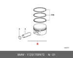 BMW E30 Поршень двигателя  STD M40B18 шт AUTOWELT