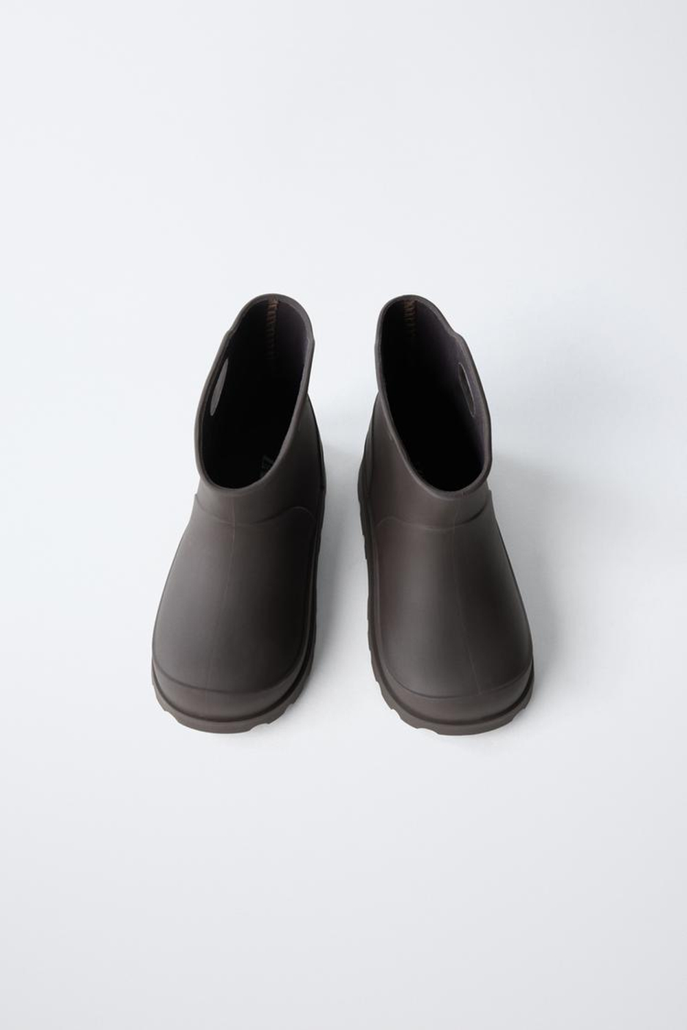 ZARA РЕЗИНОВЫЕ САПОГИ, ШОКОЛАДНЫЙ