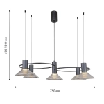 Подвесная люстра Feris 4622-5P, 5*LED*6W, 2400LM, 3000K. ТМ F-Promo