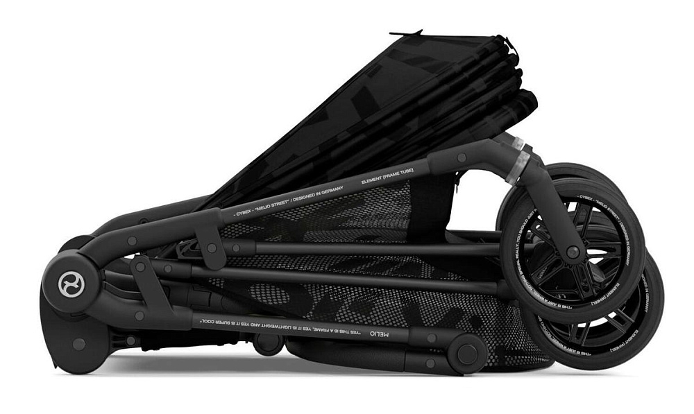 Коляска 2 в 1 Cybex Melio Street Real Black с дождевиком