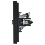 FORTE&PIANO Розетка двойная TV+RJ45 кат.5E FP136M металл черный IEK